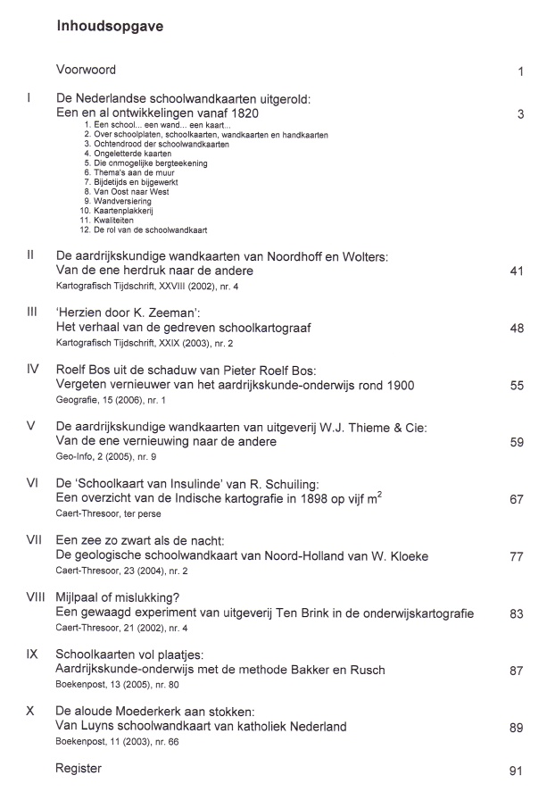 Inhoudsopgave boek 'De wereld tussen twee stokken'