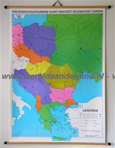 wandkaart schoolkaart schoolplaat van de Balkan