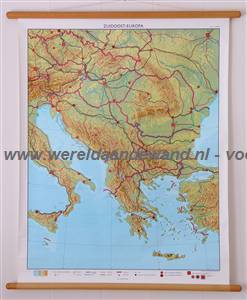 wandkaart schoolkaart schoolplaat van de Balkan