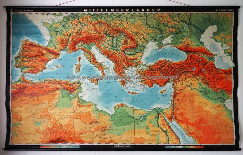 wandkaart schoolkaart schoolplaat