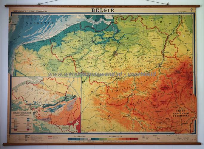 wandkaart schoolkaart schoolplaat