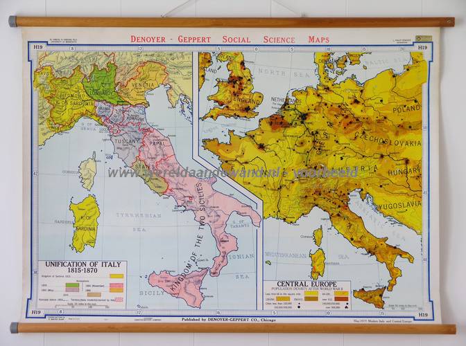 wandkaart schoolkaart schoolplaat