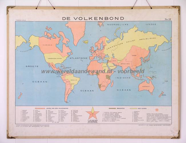 wandkaart schoolkaart schoolplaat