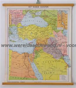 wandkaart schoolkaart schoolplaat van het Midden-Oosten
