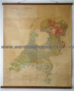 wandkaart schoolkaart schoolplaat van Nederland