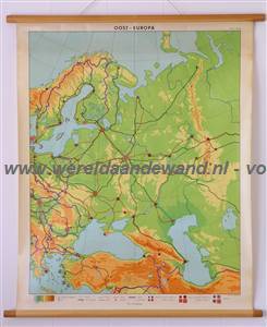 wandkaart schoolkaart schoolplaat van Oost-Europa