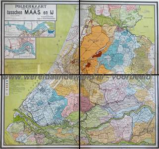 Polderkaart van de landen tusschen Maas en IJ
