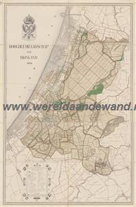 wandkaart schoolkaart schoolplaat van Rijnland