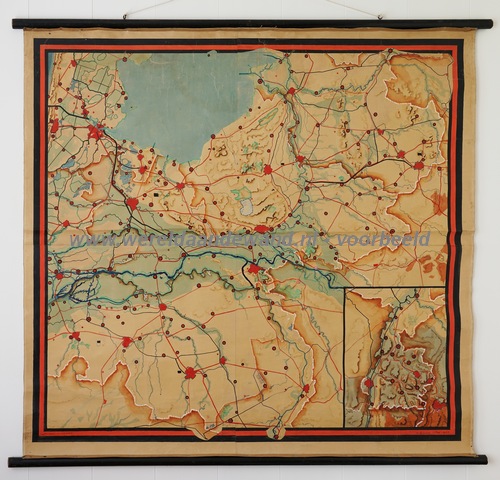 wandkaart schoolkaart schoolplaat van [Zuidoost-Nederland]