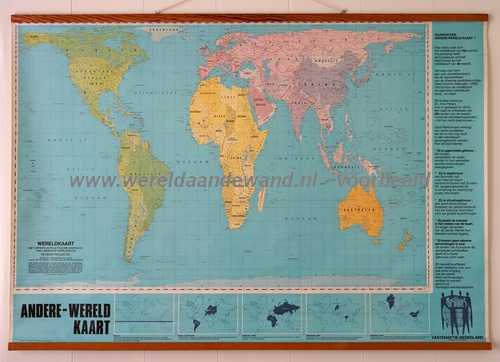 wandkaart schoolkaart schoolplaat van de wereld
