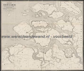 wandkaart schoolkaart schoolplaat van Zeeland